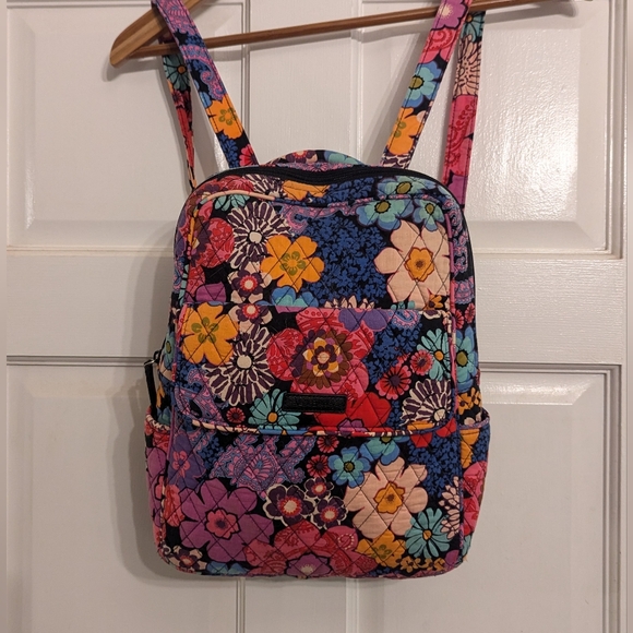 Small Vera Bradley Floral Fiesta Pattern Backpack - Picture 8 of 11